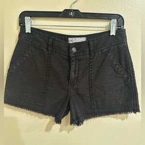 Free People Black Denim Shorts
